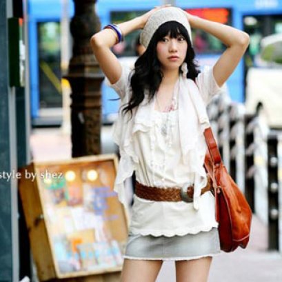  [*พร้อมส่งF] [เสื้อลูกไม้] [SZ-1196] SZ++เสื้อ++เสื้อสีขาวผ้ายืด พร้อมกับเสื้อลูกไม้ซีทรูใส่คลุมด้านนอก(ชุด2ชิ้น)