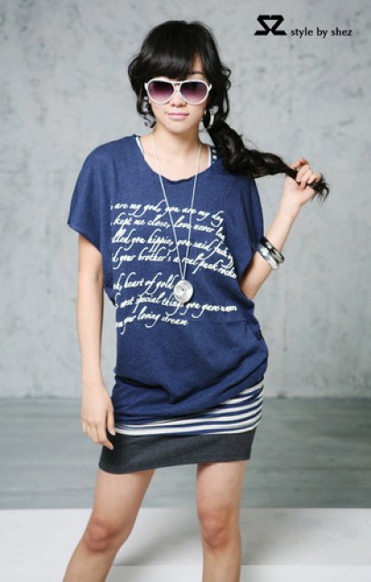  {{SALE!! 299บาท}} [[พร้อมส่ง ]] [SZ-188] SZ++เสื้อ++เสื้อกร้ามแขนกุดตัวยาว ปลายเสื้อเป็นผ้ายืดปิดสะโพกได้ สีน้ำเงินค่ะ