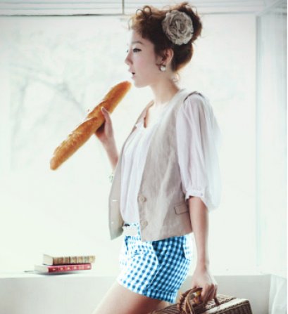  {{SALE!! 299บาท}} [[*พร้อมส่ง]] [SZ-211] SZ++กางเกง++กางเกงขาสั้นสีฟ้าลายสก๊อตเข้ารูปค่ะ