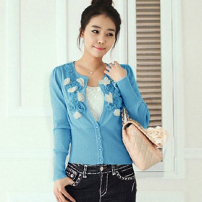  [[*พร้อมส่ง M ]] [SZ-3701] Shezyy++เสื้อคลุม++เสื้อคลุมสีฟ้า