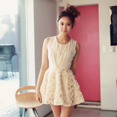 [[*พร้อมส่ง F]] [SZ-8187] BestShez ++เดรส++ เดรสแขนกุดสีขาว