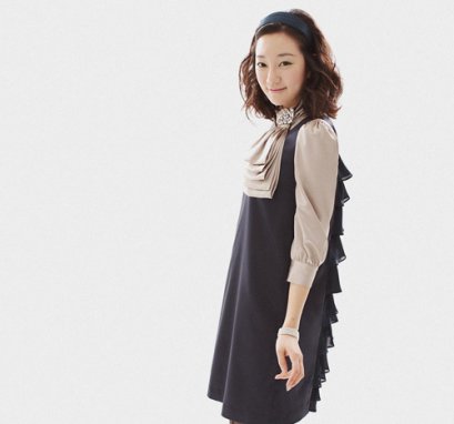  [[ *พร้อมส่ง F ]] [SZ-9060] Style By SZ++เดรส++เดรสสีน้ำเงินกรมท่าแขนกุด ข้างหลังระบาย กระโปรงสั้น