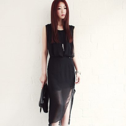  [[*พร้อมส่ง S]] [SZ-9658] Style By SZ ++เดรส++ เดรสแขนกุดสีดำ