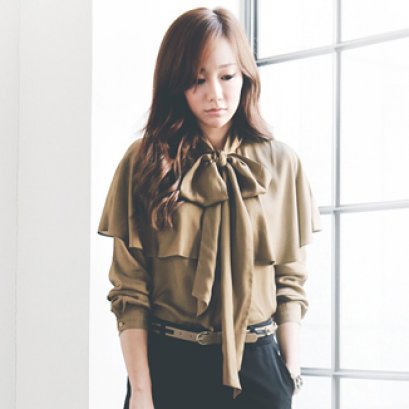  [[*พร้อมส่ง M]] [SZ-9688] Style By SZ++เสื้อ++เสื้อแขนยาวสีน้ำตาล