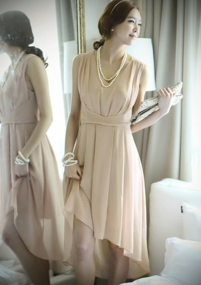  [[*พร้อมส่ง S]] [SZ-9776] Style By SZ++เดรส++เดรสสีครีมผ้าซีฟองพริ้วแขนกุด ชุดนี้แนะนำสวยมากๆค่ะ