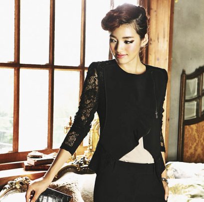  [*พร้อมส่ง S] [SZ-9844] Style By SZ++เสื้อสูท++เสื้อสูทสีดำแขนผ้าลูกไม้