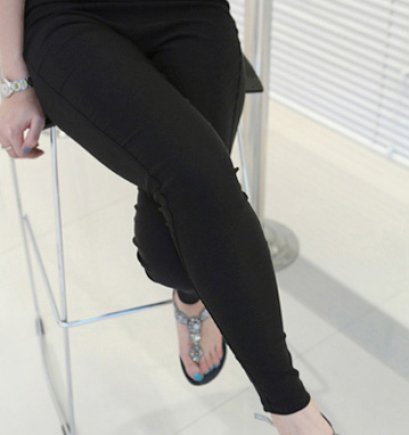  [[*พร้อมส่ง S,M]] [กางเกง] [We-013] XiaoWenZi++กางเกง++กางเกงขายาวสีดำ