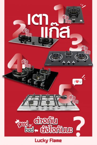 เลือก เตาแก๊ส กี่ 2 หัว ดี หัวเตา 1 3 4 5