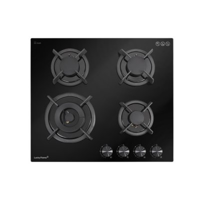 เตาแก๊สแบบฝัง 4 หัวเตา หน้ากระจกนิรภัย