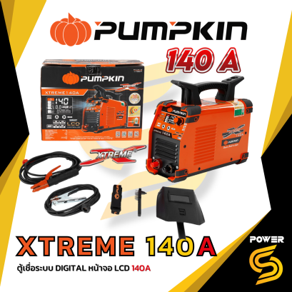 PUMPKIN  ตู้เชื่อมระบบ DIGITAL หน้าจอ LCD 140A รุ่น XTREME (17907) กำลัง 140 แอมป์ สีส้ม