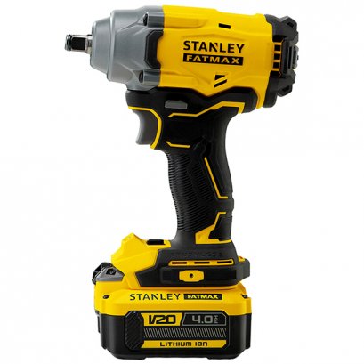 บล็อกกระแทกไร้สาย ไร้แปรงถ่าน 20 โวลท์ พร้อมแบตเตอรี่ 4.0Ah Stanley รุ่น SBW920M2K-B1