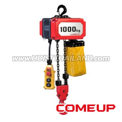 CK-1000B-1TON รอกโซ่ไฟฟ้า ยก 1000 กก. โซ่ 6 ม. มอเตอร์ 750W / 9.5A COME UP