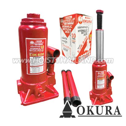 E-OK-BJ05 แม่แรงกระปุก 5 ตัน มีระบบ VALVE OVERLOAD "OKURA"