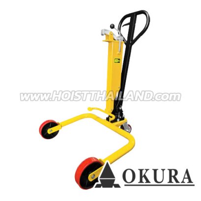 E-OK-DT350 รถเข็นยกถังน้ำมัน 200 ลิตร รับน้ำหนักได้ 350 กก. (ระบบไฮโดรลิค) "OKURA"
