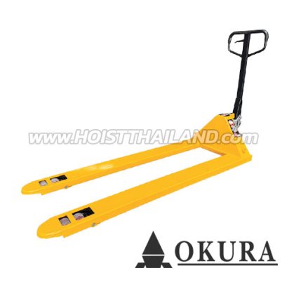 E-OK-HP03XL รถลากพาเลท หมุนรอบยกได้ 180 องศา รุ่นยาวพิเศษ 1.78 เมตร ขนาด 3 ตัน ปรับหมุนยกได้ 180 องศา "OKURA"