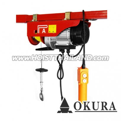 OK-PA2-1000D รอกสลิงไฟฟ้า 1000 กก. DOUBLE HOOK OKURA