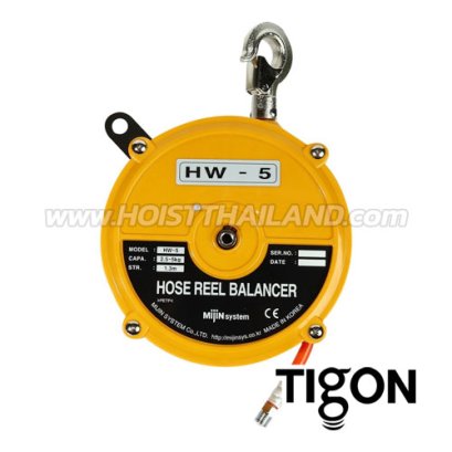 HW-5 รอกสปริงแบบสายลม ความสามารถยก 3.0-5.0 กก. ขนาดสายลม 6.5/10 มม. "TIGON" มาตรฐานสากลจากประเทศเกาหลี