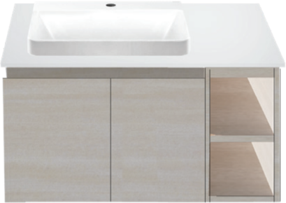 V08174#PJ ตู้เก็บของใต้อ่างล้างหน้าแบบแขวนผนัง สำหรับอ่าง C001057