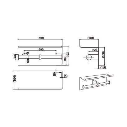 CT0288#SA ที่ใส่กระดาษทิชชู่แบบคู่