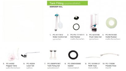 600R35SP-NCL อุปกรณ์ประกอบถังพักน้ำ 4.5, 6 ลิตร รุ่น WINPLUS II