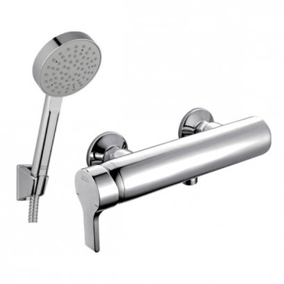 A-3912-701-50 ก๊อกผสมยืนอาบแบบติดผนัง พร้อมฝักบัวสายอ่อน 1 ฟังก์ชั่น รุ่น Active (ยกเลิกการขาย)