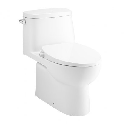 C1142(CN4) สุขภัณฑ์ชิ้นเดียวพร้อมฝารองนั่งอัตโนมัติแบบไม่ใช้ไฟฟ้า รุ่น พริซ (ท่อลงพื้น)