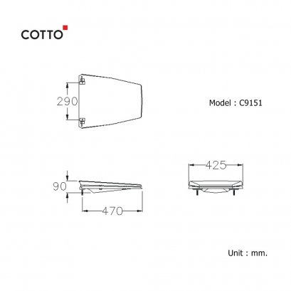 C9151 ฝารองนั่ง (SOFT CLOSE &amp; CLICK)