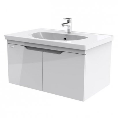 CLBF80V-WHAF ตู้เฟอร์นิเจอร์แบบแขวนผนัง รุ่น NEO MODERN 80V สี WHITE HI-GLOSS (ยกเลิกการขาย)