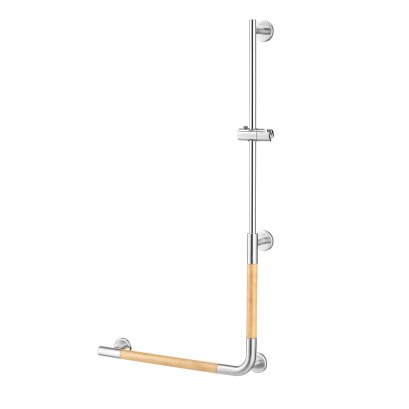 CT0166 ราวพยุงตัวพร้อมราวแขวนฝักบัวปรับระดับ รุ่น NATURA