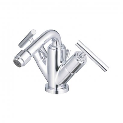 CT230C20 ก๊อกผสมโถบิเด้โมโนบลอค พร้อมสะดือแบบป๊อปอัพและสายน้ำดี รุ่น CROSS