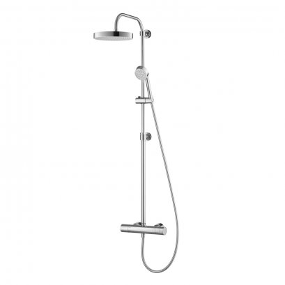 CT3014ZH016 ก๊อกผสมยืนอาบน้ำพร้อมวาล์วควบคุมอุณหภูมิ ฝักบัวสายอ่อน1Fnและฝักบัวก้านแข็ง1Fn รุ่น OVAL