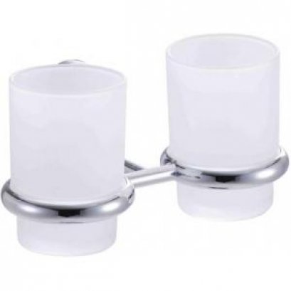 K-2801-45-N ที่วางแก้วน้ำแบบคู่ ชุบโครเมี่ยม รุ่น CONCEPT ROUND