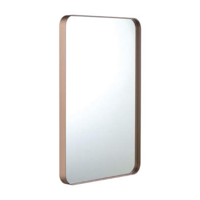 MF011CH กระจกเงากรอบโลหะสีแชมเปญ ขนาด 500 X 750 mm