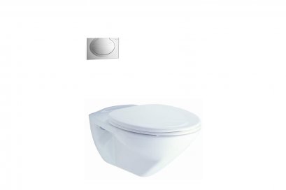 SC199(F) สุขภัณฑ์ แบบแขวนผนัง 6 ลิตร (แบบกดหน้า) รุ่น AVANTI +C962102+C942170