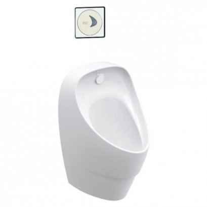 TF-6747/A-8004DC-WT โถปัสสาวะชายแขวนผนัง รุ่น Neo Modern พร้อมฟลัชวาล์ว (ใช้แบตเตอรี่)