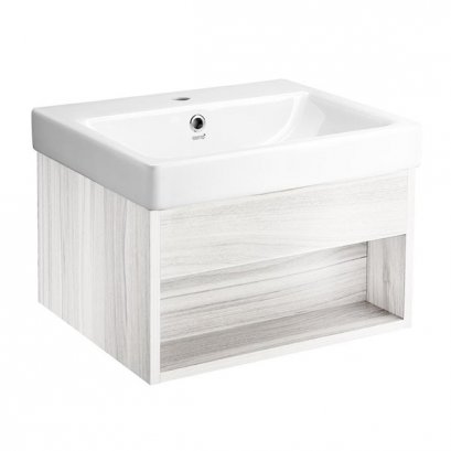 V00161 ตู้เก็บของใต้อ่างล้างหน้าแบบแขวนผนัง สี Vanilla Ash