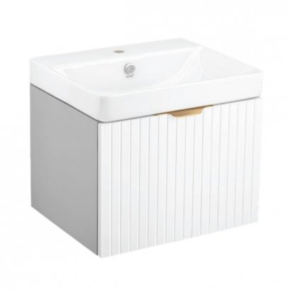 V00181WH ตู้เก็บของใต้อ่างล้างหน้าแบบแขวนผนัง รุ่น Lucien สีขาว