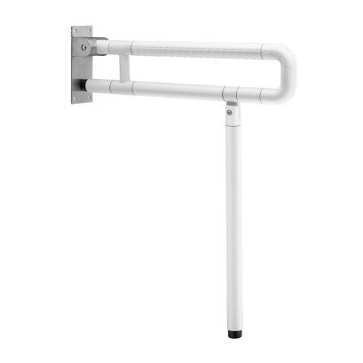 CT0374#WH พนักแขนขาตั้งพื้นพับเก็บได้ สีขาว