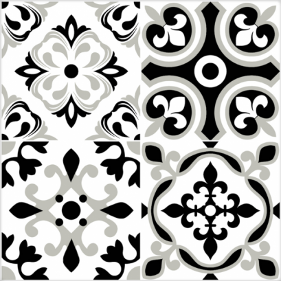 กระเบื้อง FT 40x40 อะลาดิน คลาสสิค ดำ (ซาติน) PM_ยกเลิกการผลิต