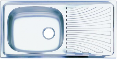 PM820SD2B อ่างซิงค์1 หลุมมีที่พักจาน สะดือB (เจาะ2รูก๊อก)