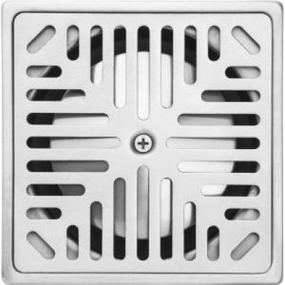 FUVHU-W002FS ตะแกรงกันกลิ่นทรงสี่เหลี่ยม 4.8&quot;ชนิดตกแต่งด้วยกระเบื้องได้ ฝาท่อกลมขนาด2.1/2