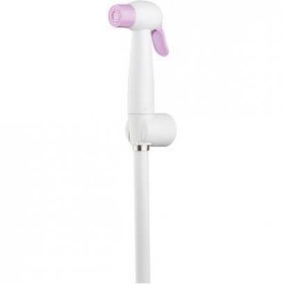 FXHOY-0026PZ ชุดหัวฉีดชำระทรงกลมสีขาว+ชมพู+สายพลาสติกสีขาว รุ่น FANCY (ยกเลิกการขาย)