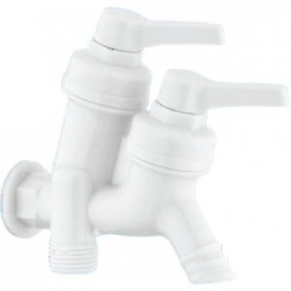 HFWHT-7120TW4 ก๊อกเดี่ยวเอนกประสงค์ 2 วาล์ว แบบติดผนัง รุ่น TRUFLO TW4