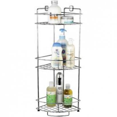 HW105-W105T1 ชั้นวางเอนกประสงค์ 3 ชั้น ทรงโค้ง เข้ามุม แบบติดผนังขนาด 200x275x630 มม.