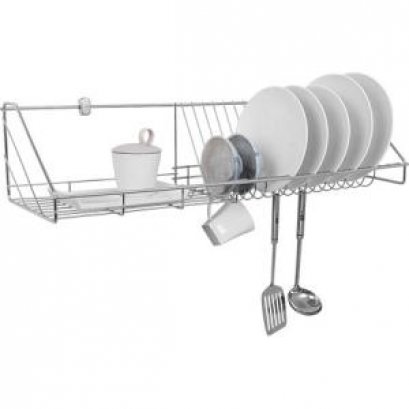 HW106-W106D6 ตะแกรงวางจาน แบบติดผนัง ขนาด 215x800x180มม.