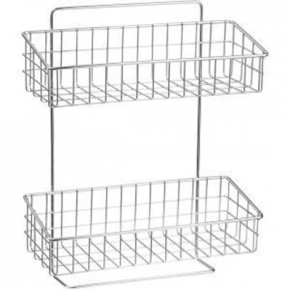 HWHOY-H102N ตะแกรงวางของทรงเหลี่ยม 2ชั้น แบบติดผนัง