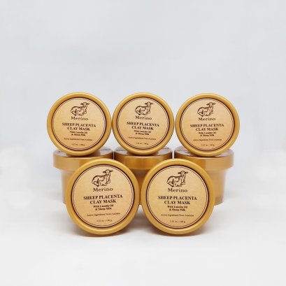 โคลนพอกหน้ารกแกะ : Merino Sheep Placenta Facial Clay Mask 100 g