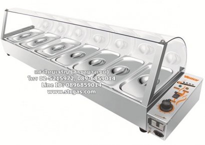 ตู้โชว์อาหารพร้อมถาดอุ่น จำนวน 7 ถาด ยี่ห้อเวอร์รี่