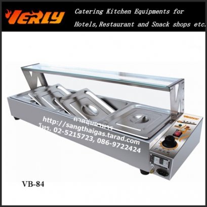 ตู้อุ่นอาหาร แบบมีถาดอุ่นร้อน ใช้ไฟฟ้า รุ่น VB-84