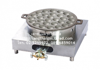 เตาทองม้วนถาดกลมใช้แก๊ส หัวเตาคู่